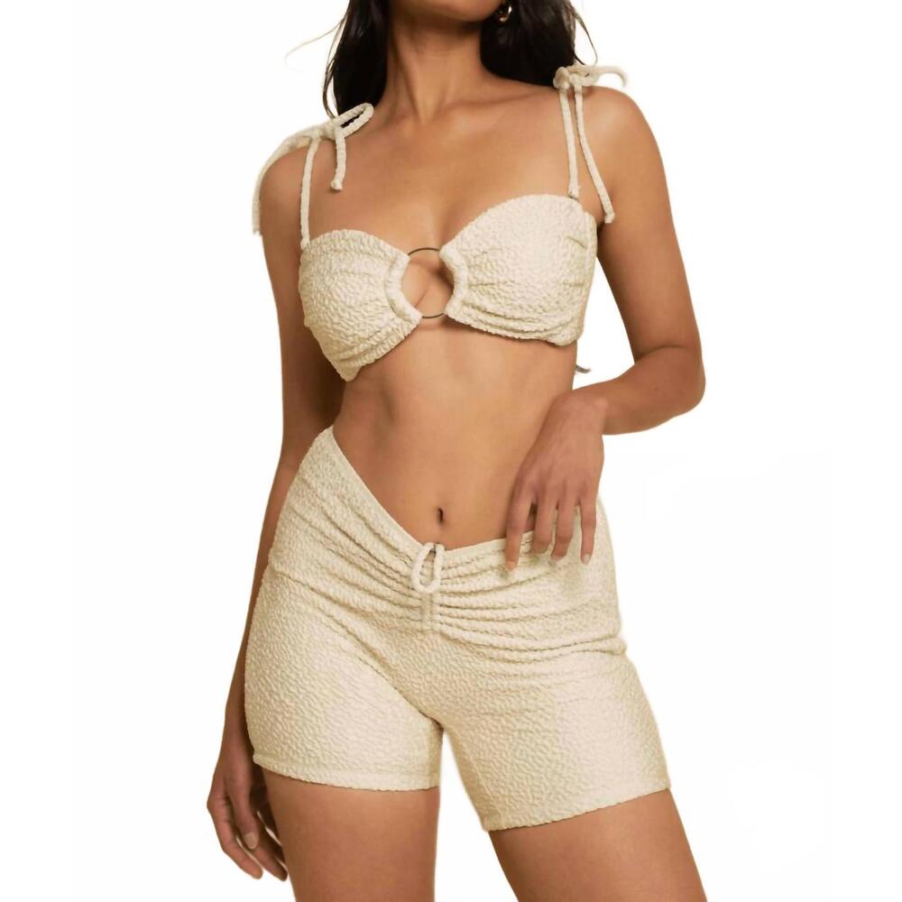 NEW MONTCE sydney midi short in oat texture
